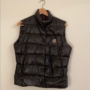 Moncler women’s shiny black vest